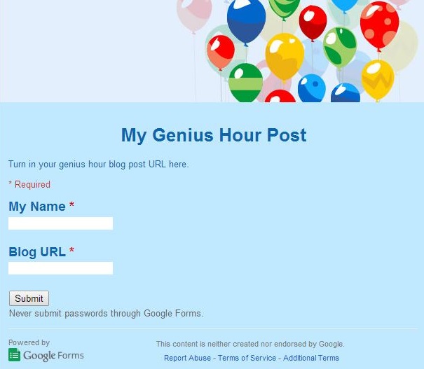 My Genius Hour Blog Post